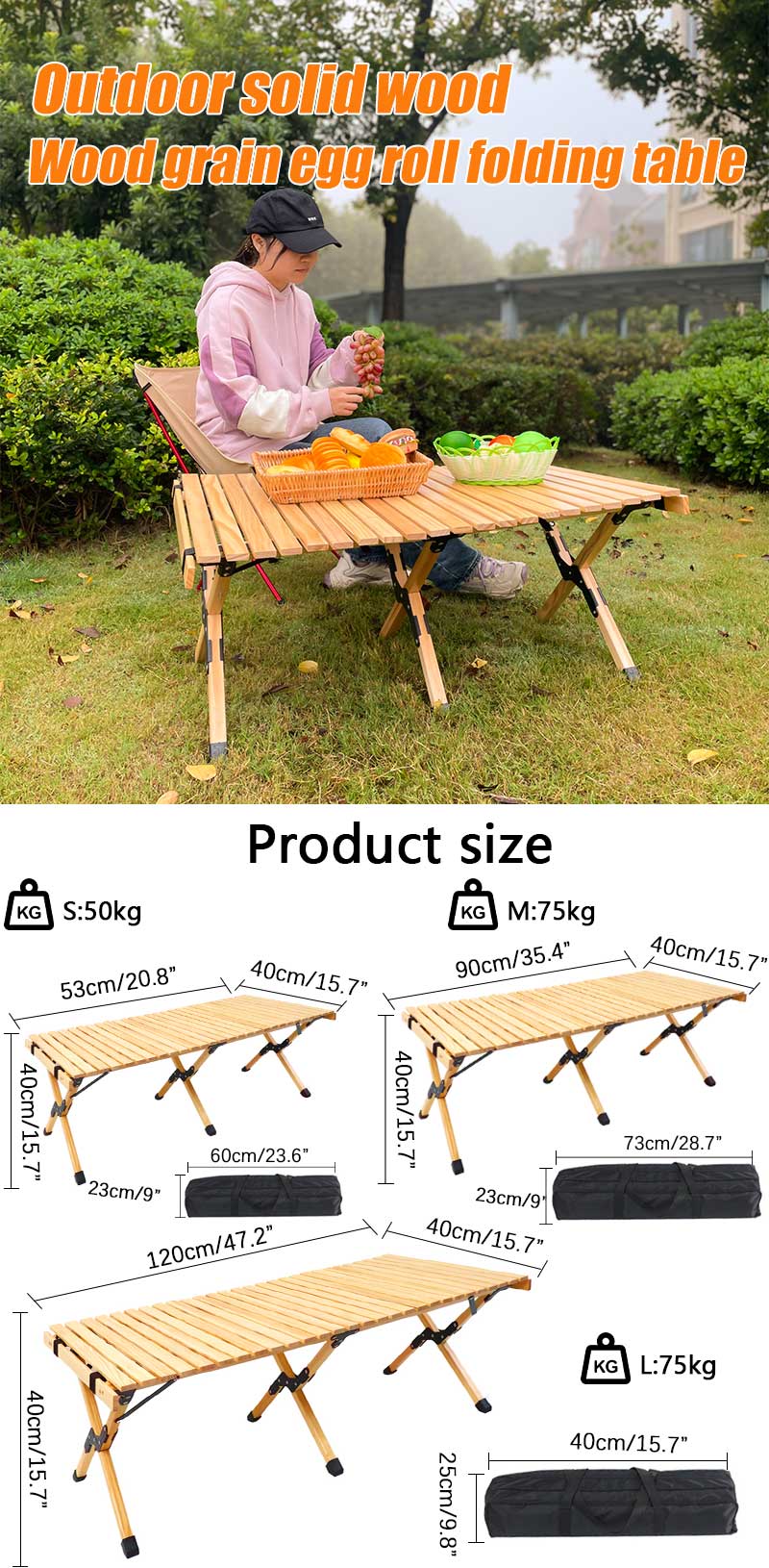 camping wood table