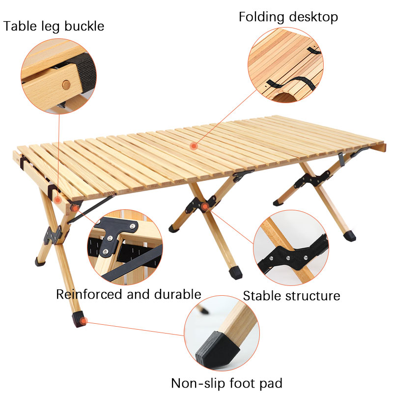 table à rouleaux d'oeufs en bois