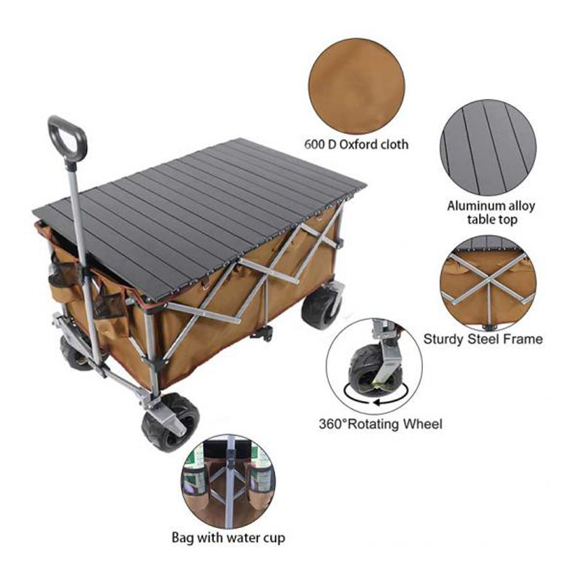 Chariot de camping extérieur pliant