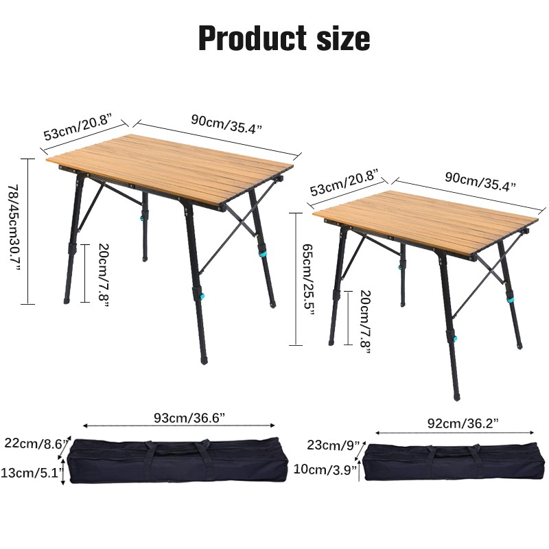 vente en gros table de camping réglable