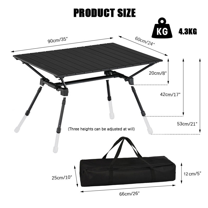 Table de pique-nique pliante supérieure