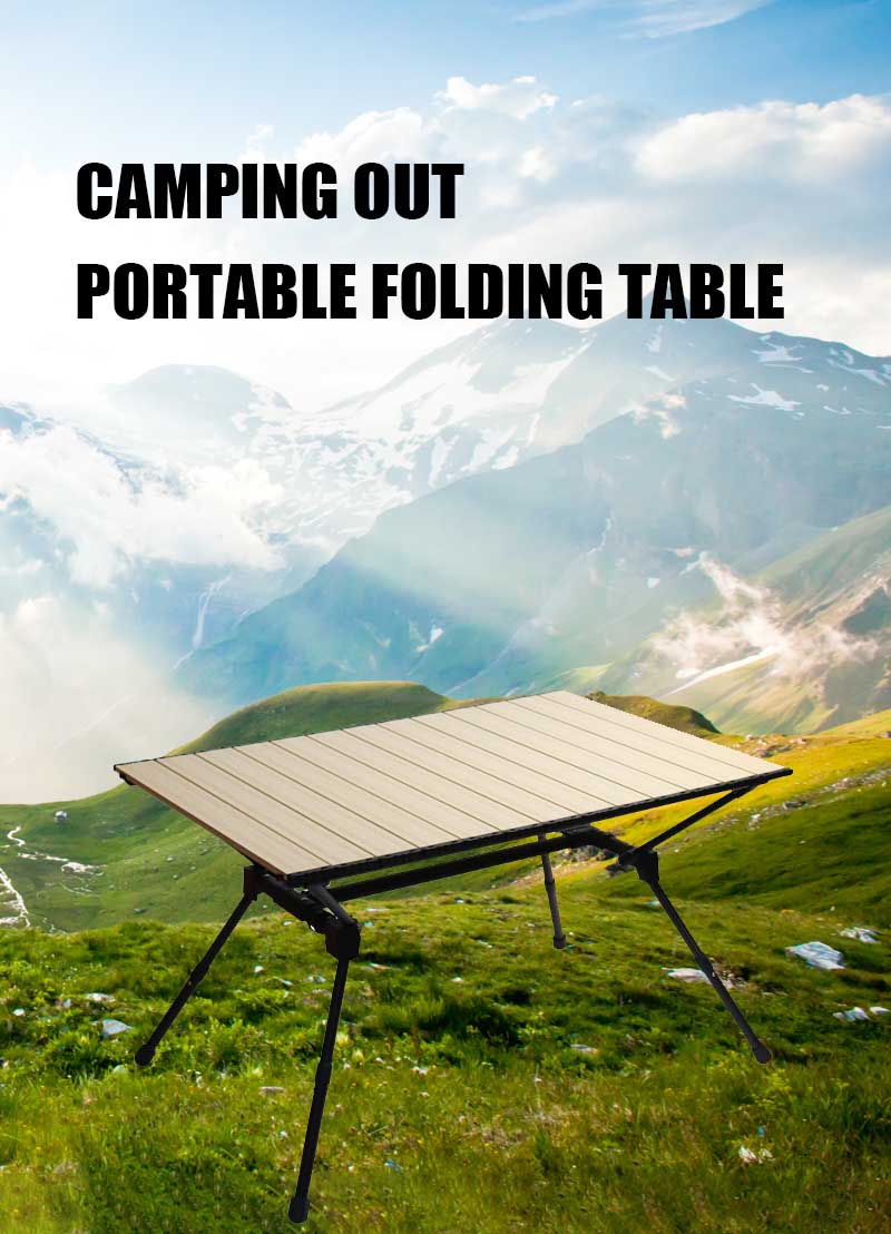 Table de camping avec support au design unique