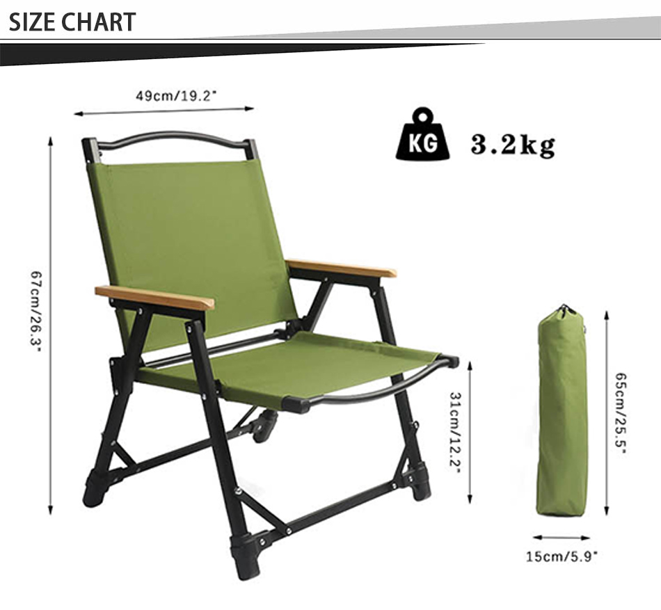 Chaise Kermit pliable et confortable