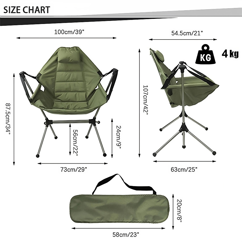 chaise berçante extérieure