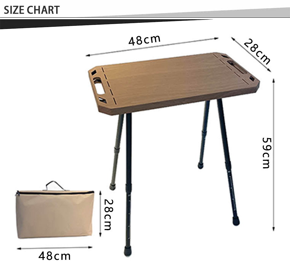 table pliante en aluminium antirouille