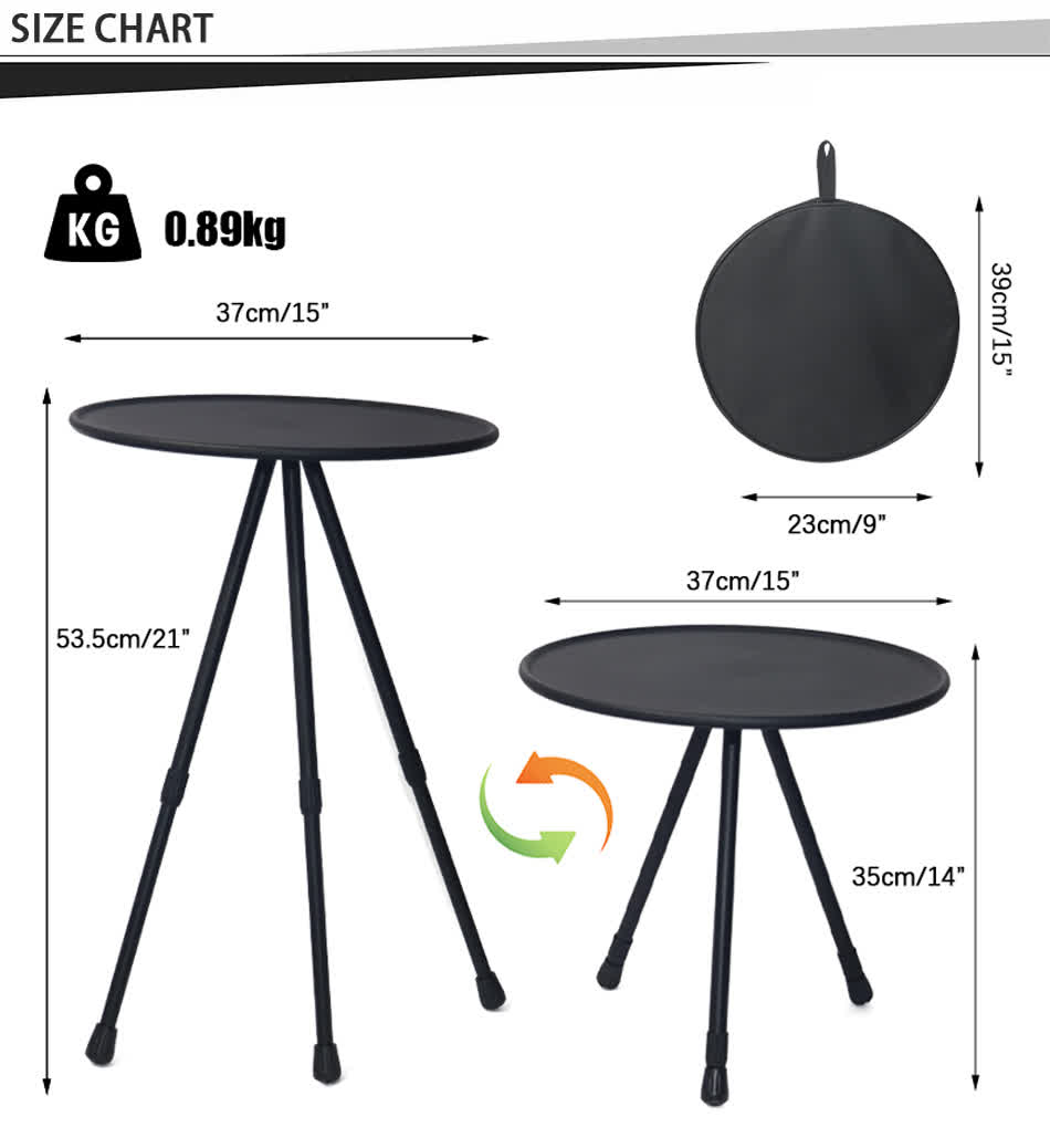 table ronde de pique-nique pliable