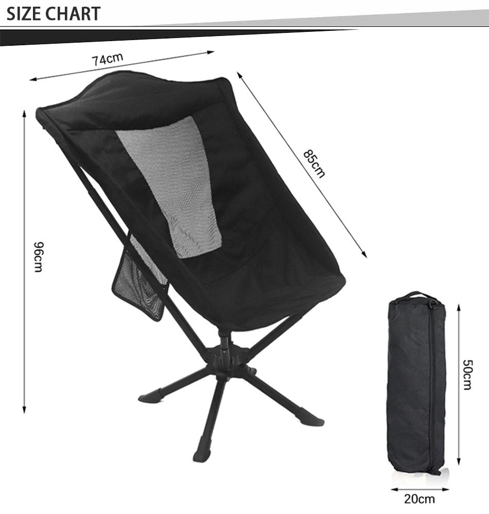 chaise de camping rotative pour le talonnage