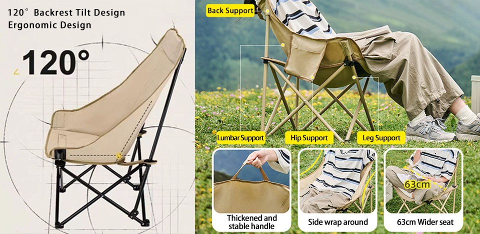 OEM surdimensionné de chaise de camping