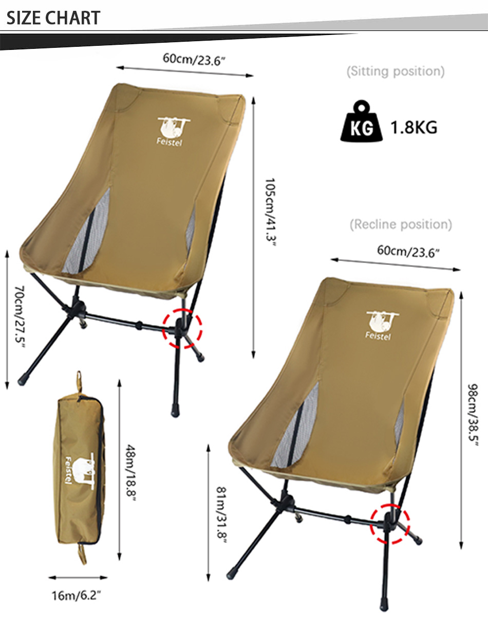 meilleure chaise de camping à dossier haut