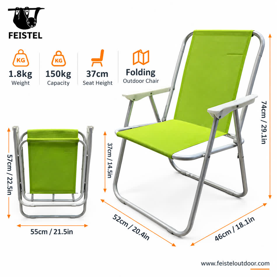 Portable Camping Beach Chair size