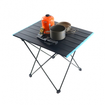 table de camping portable avec plateau en aluminium, table de plage pliante facile à transporter, parfait pour l'extérieur, pique-nique, barbecue, cuisine, festival, plage, maison