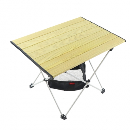 Table de camping pliante légère réglable en hauteur en aluminium table roulante extérieure portable 