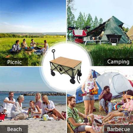 Chariot de jardin de camping en plein air pliable et pliable à usage intensif 