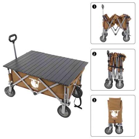pliable pliable jardin extérieur parc chariot utilitaire pique-nique camping chariot 
