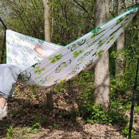 2022 amazon hot double camping en plein air nylon hamac parachute hamac pour 2 personnes 