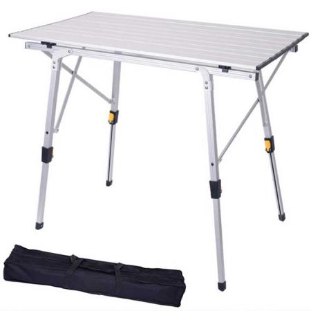 Table pliable portable table réglable en aluminium pliante petite table de camping portable légère pour pique-nique plage en plein air 