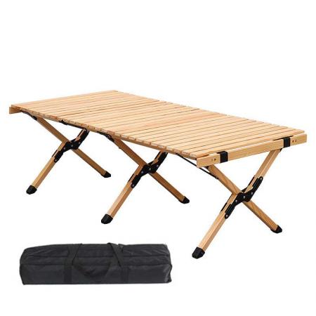 Table de camping pliante table de pique-nique pliante extérieure en bois table en bois pour camp BBQ pique-nique plage plage 