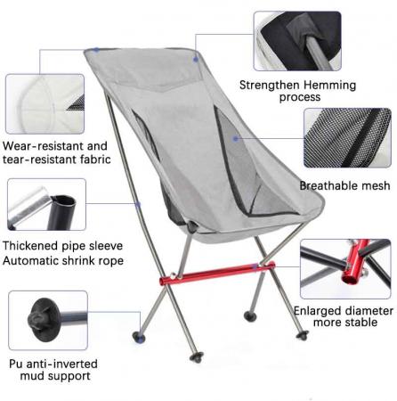 Chaise de plage en aluminium camping portable pliable avec sac de transport chaise de plage ultralégère durable 