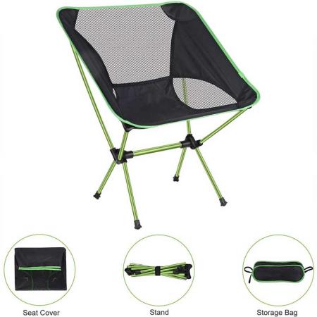 Chaise de plage portable chaise de plage de camping en plein air pour la pêche en sac à dos 