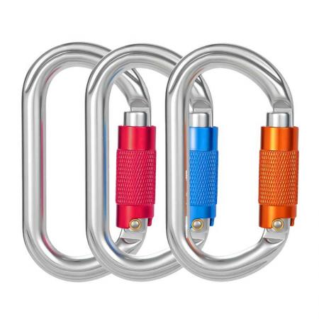 personnalisable 25KN CE aluminium twist lock mousqueton verrouillage escalade mousqueton clips multi outil mousqueton 