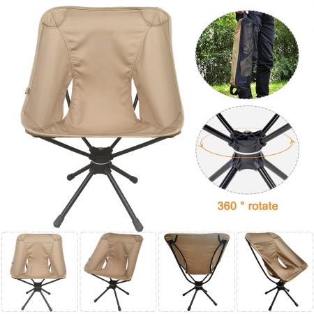 Hot-vente chaise pivotante pique-nique plage chaise pliante sac à dos extérieur chaise légère avec sac de transport 