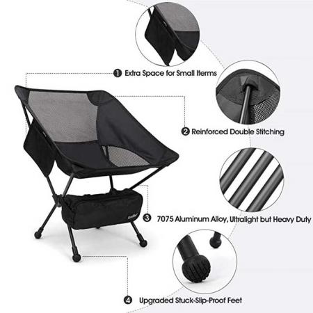 chaise de lune de camping ultra-légère chaises de barbecue de camping de pêche légères pliantes randonnée 
