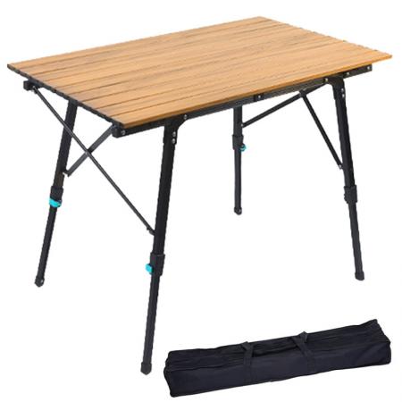 Table de hauteur réglable table de camping en plein air portable table légère pliante pour pique-nique plage hauteur pied de table réglable 