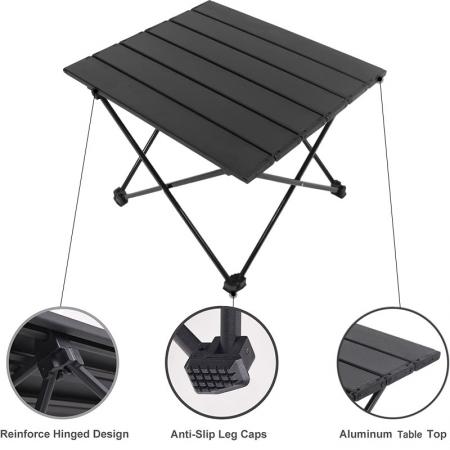 table de plage pliante ultralégère table de camping portable avec plateau en aluminium et sac de transport 