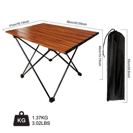 Petite table de camping pliante Table de pique-nique pliable pliable dans un sac 