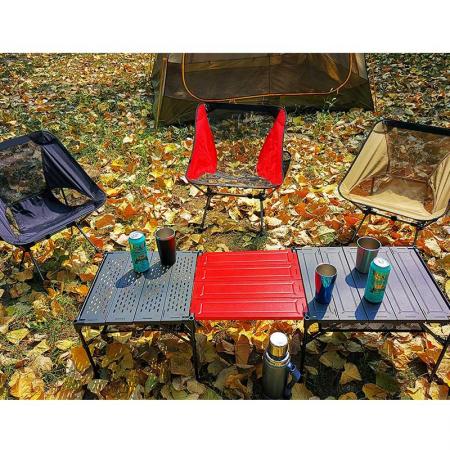 Table de camping pliante pliable extérieure portable pour table de voyage de pêche 