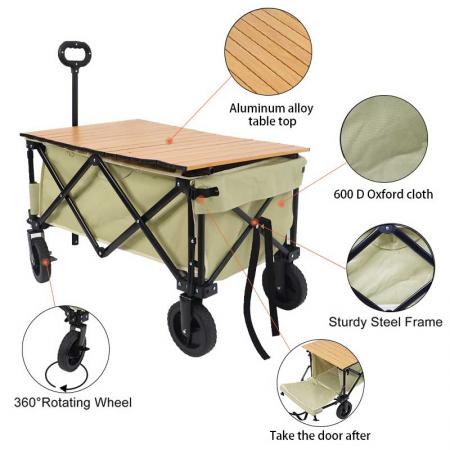 Amazon Basics Collection d'outils de jardin Chariot utilitaire de jardin pliable pliable avec sac de protection 