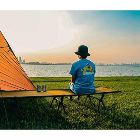 Amazon offre spéciale 2022 armée lit pliant portable camping ultra-léger lit de camping confortable lit de camping avec sac de transport pour l'extérieur 
