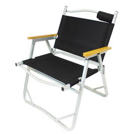 amazon vente chaude mobilier d'extérieur grain de bois en aluminium portable chaise de camping pliante chaise de jardin en plein air 
