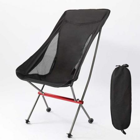 Chaise de camping extérieure pliante légère avec sac de transport 