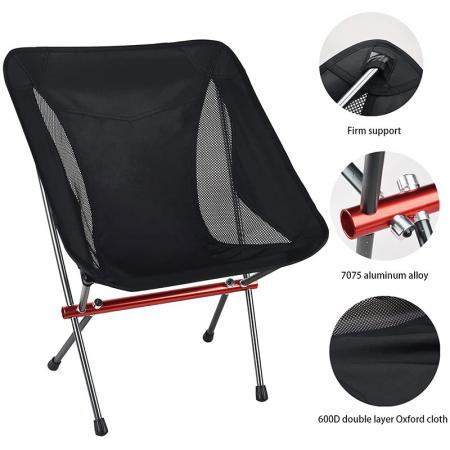 chaise de lune de camping de pêche légère portable 