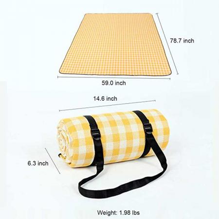 couvertures de pique-nique pliables tapis de contrôle de plage portable extra large pour le camping 