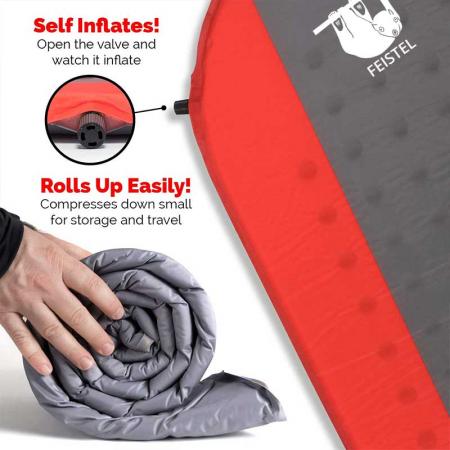 2022 offres spéciales matelas de couchage personnalisé matelas de couchage auto-gonflant rembourrage en mousse légère pour la randonnée camping 