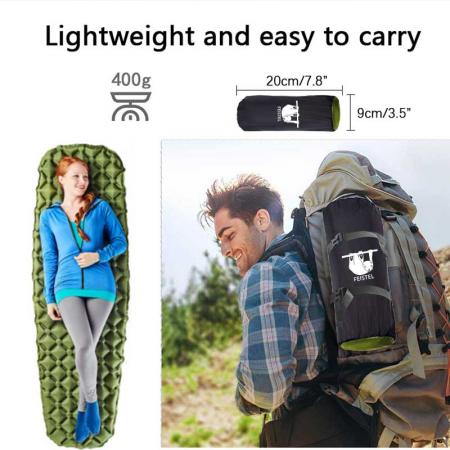 Tapis de couchage gonflable ultraléger personnalisé, ultime pour le Camping, avec sac de transport, matelas pneumatique Compact et léger 