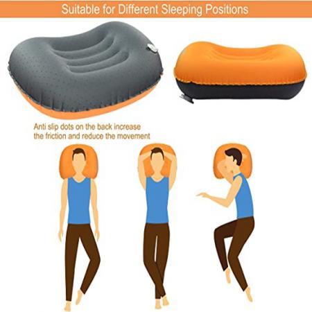 oreillers gonflables ergonomiques confortables et compressibles pour le soutien du cou et des lombaires 