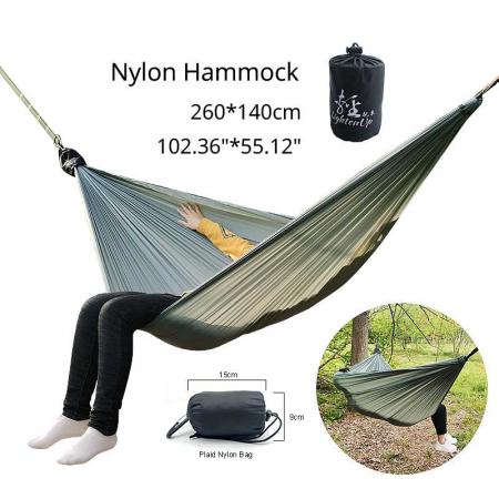 Camping parachute hamac double hamacs portables simples avec 2 sangles d'arbre pour la randonnée voyage plage arrière-cour 
