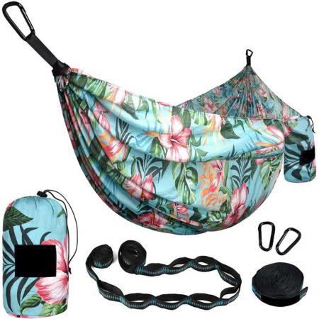 Hamac de camping double hamac portable hamacs en nylon légers pour la randonnée voyage plage arrière-cour patio randonnée 