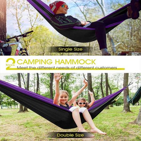 parachute hamac en nylon camping hamac extérieur avec accessoires pour l'extérieur 
