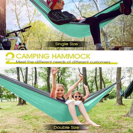 Hamac de camping en nylon portable double hamac accessoires de camping pour l'extérieur 