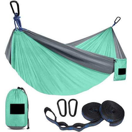 Hamac de camping en nylon portable double hamac accessoires de camping pour l'extérieur 