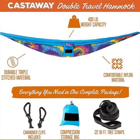 Camping en plein air hamac double simple portable léger hamac en nylon pour la randonnée voyage plage arrière-cour randonnée 
