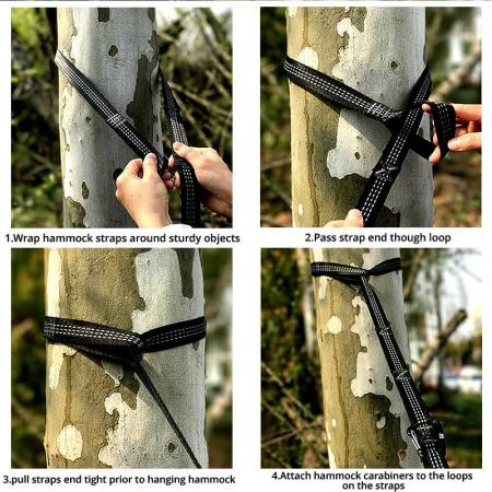 kit de suspension réglable 20 pieds de long 36 boucles sangles d'arbre pour hamac 