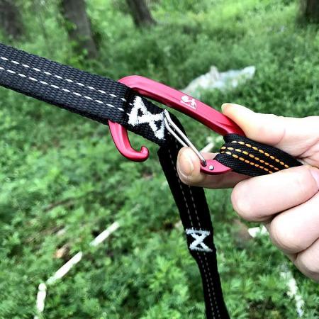 Sangle hamac offre spéciale camping hamac sangles nouveau design portable hamac sangle pour voyage léger randonnée 