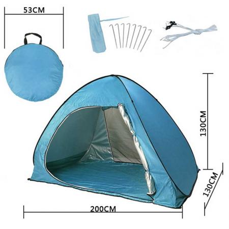 Tente extérieure anti-UV abri d'ombrage de plage auvent de plage tente pare-soleil pour 2-3 personnes 