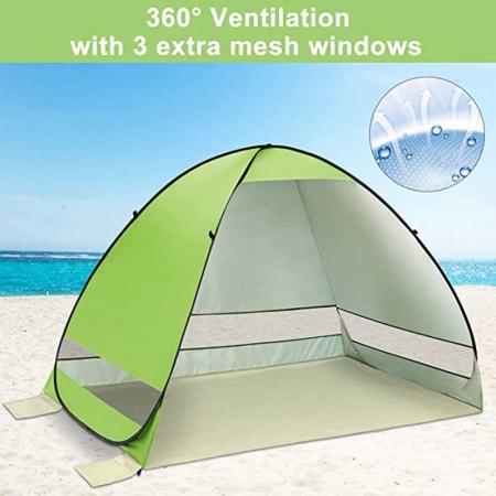 vente en gros abri de soleil pliant extérieur en fibre de verre grande tente de rideau de canopée de plage
 