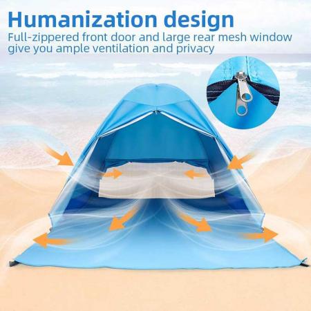 Tente de camping de plage familiale pliante entièrement automatique personnalisée de haute qualité
 